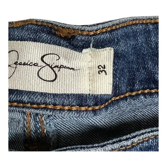 Jean Shorts Denim Festival Summer Beach Casual Cut Off Button Fly 32 Skimmer - Picture 3 of 5